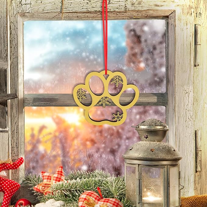 Christmas Dog Paw Ornaments Personalized Pet Paw Ornament Christmas Tree - Image 4