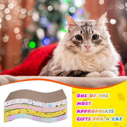 Qunclay 4 Pcs Cardboard Cat Scratcher, Reversible Cat Scratch Pad - Image 7