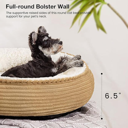 Love's cabin Round Donut Cat and Dog Cushion Bed, 24in Pet Bed - Image 5