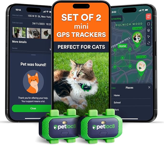 Set of 2 Cat GPS Tracker by PetLoc8
