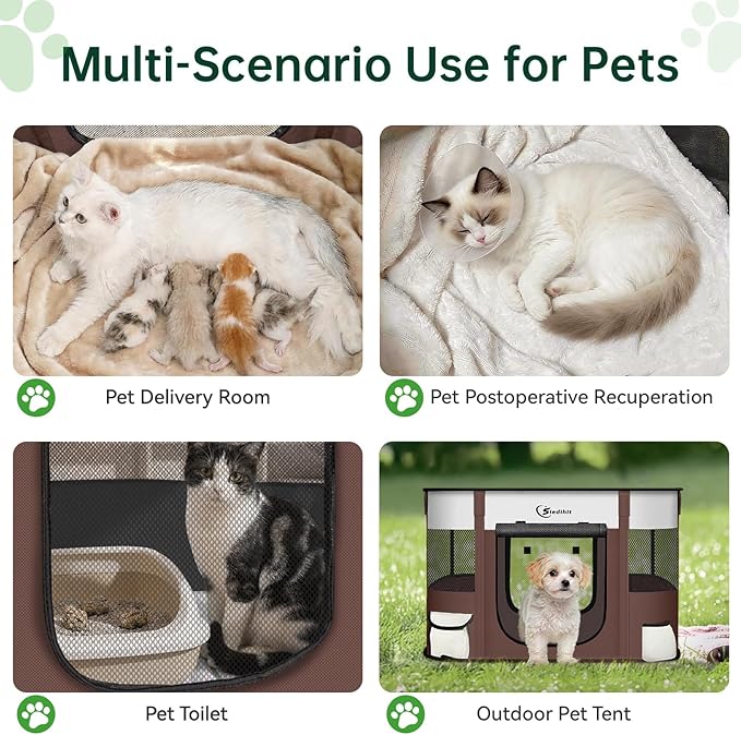 Dog Playpen, Cat Pet Puppy Pen, Portable Playpens - Image 3