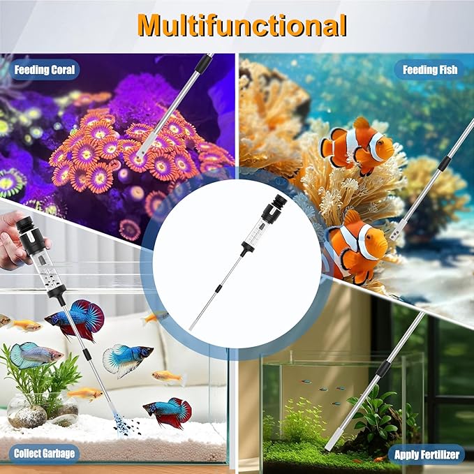 Carefree Fish Aquarium Siphon Gravel Cleaner 6Ft Hose Tank Water Changer Sand - Image 4