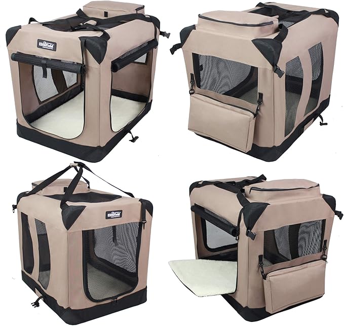 EliteField 3-Door Folding Soft Dog Crate - Image 3