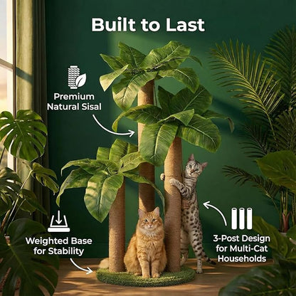 LEMONDA 31.5Inch Cat Scratching Post, Cat Scratcher Tree - Image 2