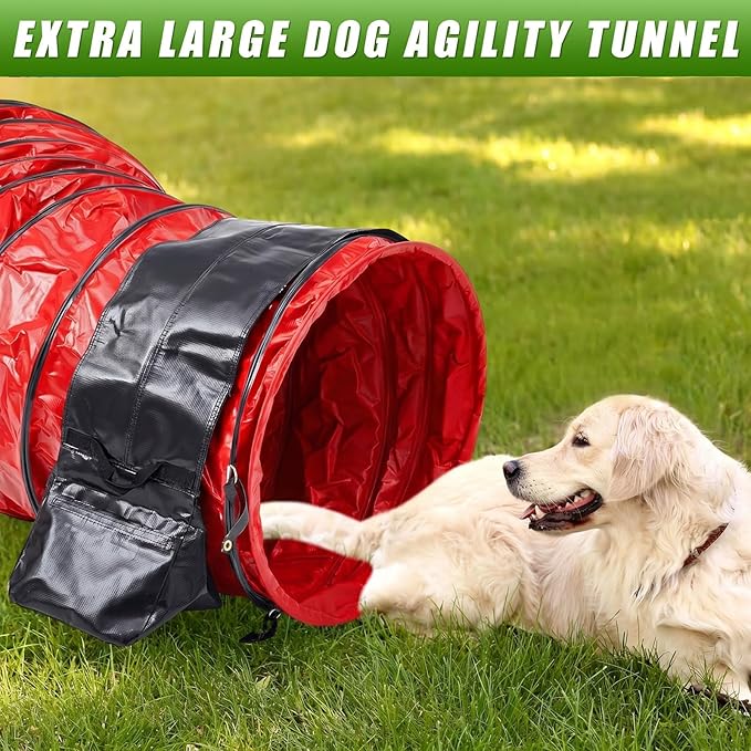 Briwooody 24 in 10 Foot PVC Dog Agility Tunnel - Image 5