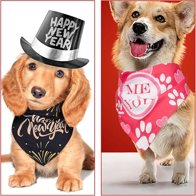 Weewooday 9 Pcs Holiday Dog Bandanas Memory Day Bandanas Patriotic Seasonal - Image 5
