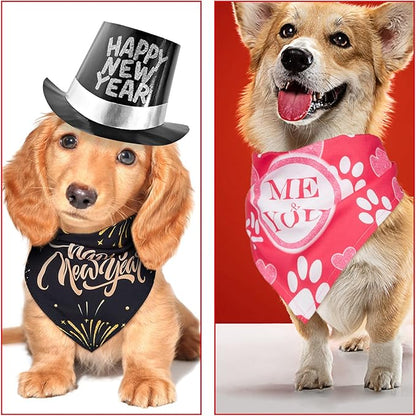 Weewooday 9 Pcs Holiday Dog Bandanas Memory Day Bandanas Patriotic Seasonal - Image 5