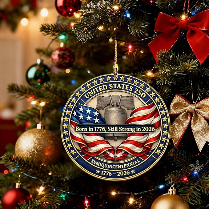 6 Pcs 250 Years Anniversary United States Hanging Ornament Acrylic Round Shaped - Image 3