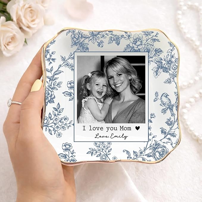 LOVELYPOD Personalized Photo Jewelry Tray, Custom Photo Gifts - Image 4