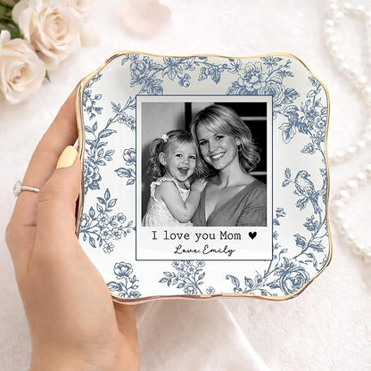 LOVELYPOD Personalized Photo Jewelry Tray, Custom Photo Gifts - Image 4