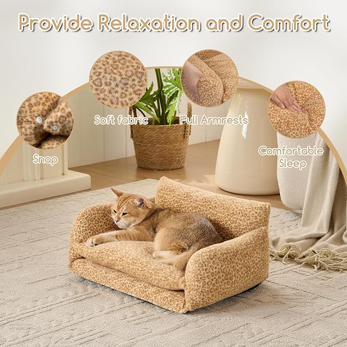 Hollypet Cat Bed Fluffy Plush Multifunctional Double-Layer Machine Washable - Image 6