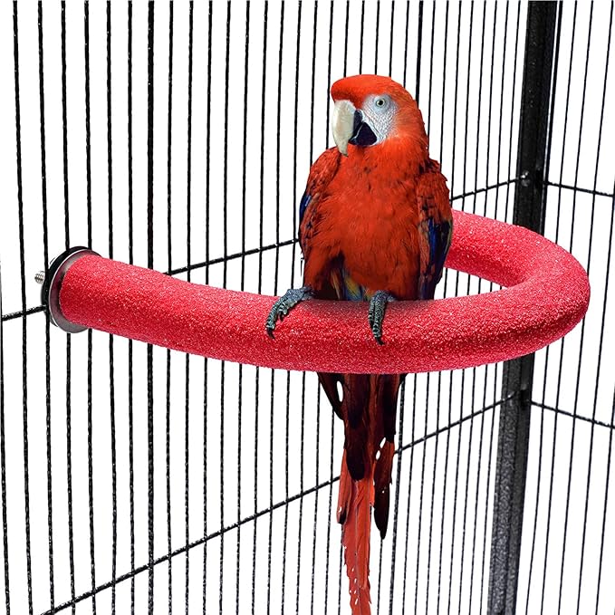 FrgKbTm U Shape Parrot Perch Stand Toy Bird Platform Sand Paw Grinding Clean by FrgKbTm