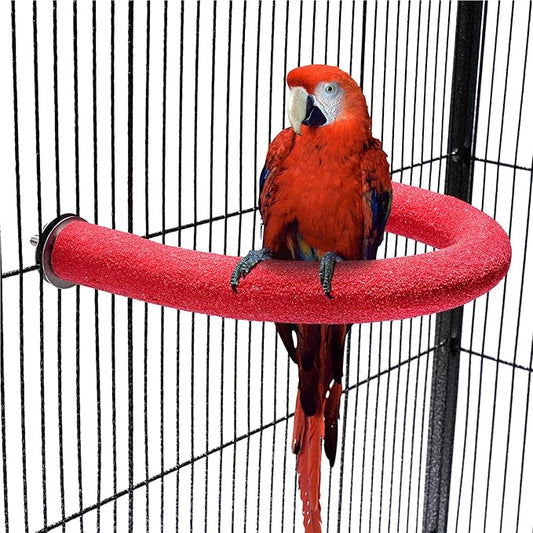 FrgKbTm U Shape Parrot Perch Stand Toy Bird Platform Sand Paw Grinding Clean by FrgKbTm