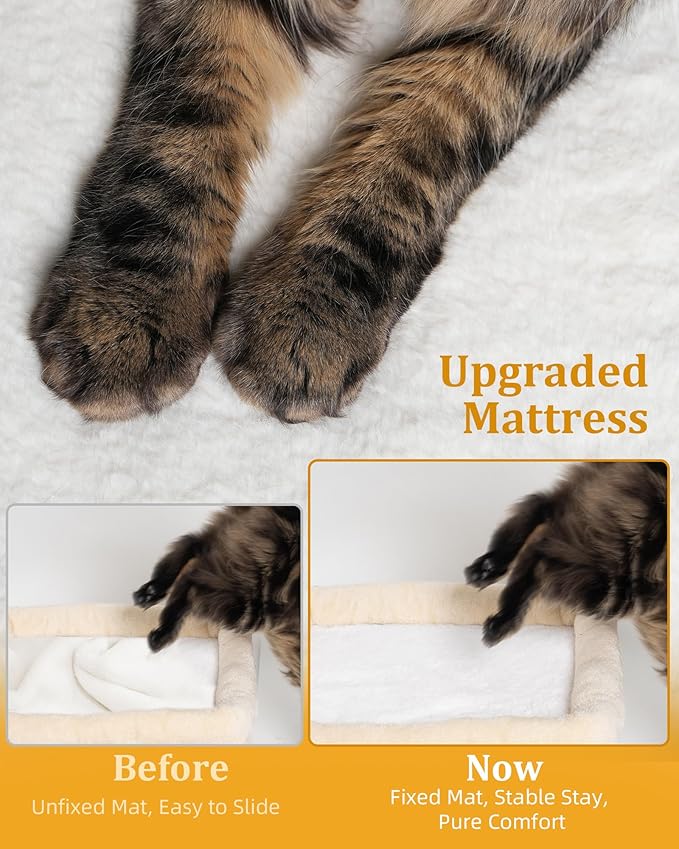 Aechonow Small Cat Tree Tower for Large Cat, Cat Bed House - Image 3