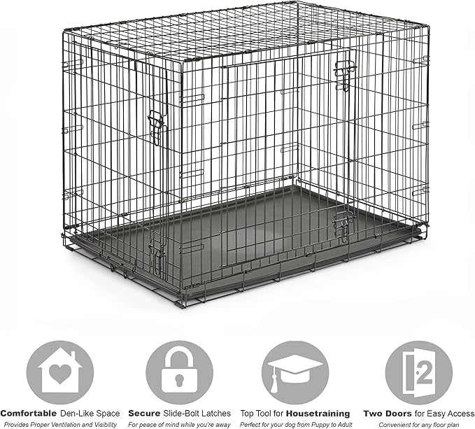 Midwest Homes for Pets 42-Inch New World Crate for Large Breeds, 71-90 lbs - Image 3