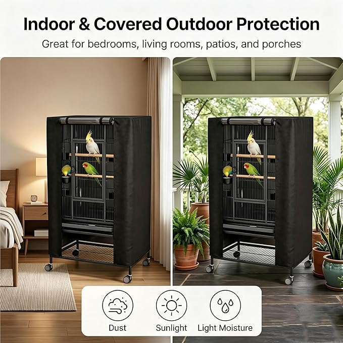 Universal Bird Cage Cover, Good Night Bird Cage Cover Good Night Blackout - Image 6