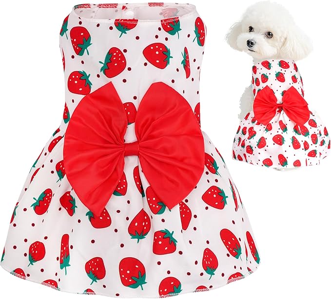 choyaxo Floral Dog Dress Cute Dog Skirt Pet Dress Summer Pet Clothes by choyaxo