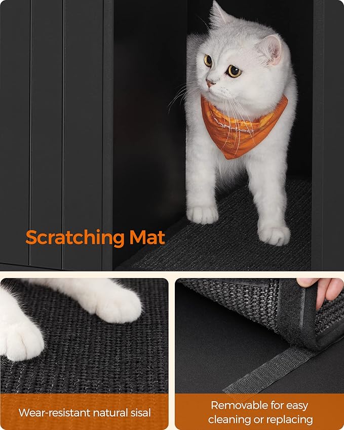 Feandrea Cat Litter Box Enclosure, Hidden Litter Box Furniture - Image 4
