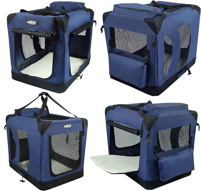 EliteField 3-Door Folding Soft Dog Crate - Image 3
