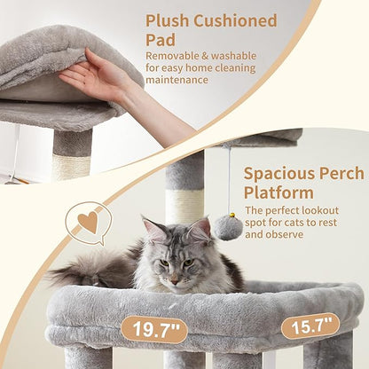Heybly Cat Tree, 71-Inch Tall Cat Tower - Image 3