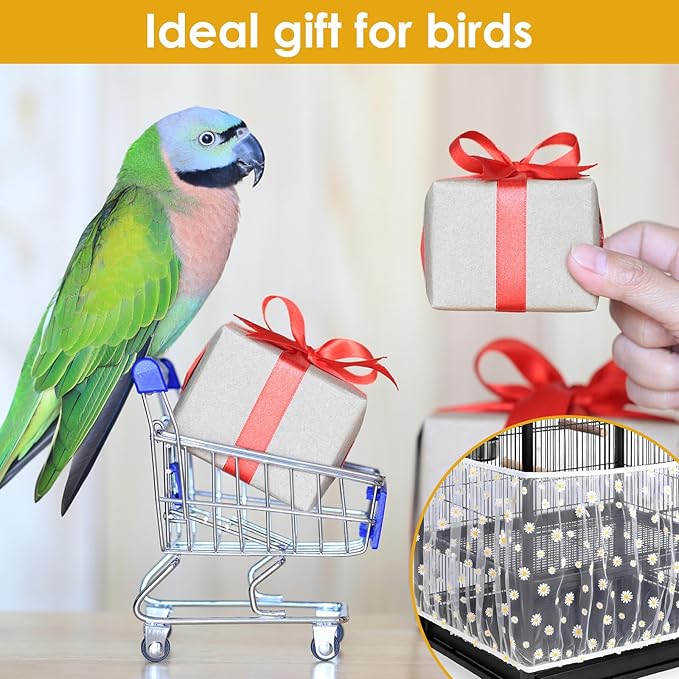 Universal Bird Cage Seed Catcher, Nylon Mesh Stretchy Skirt Bird Cage Net - Image 7