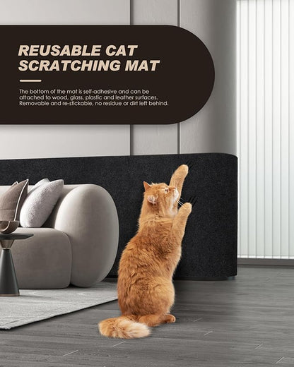 Cat Scratch Furniture Protector, Trimmable Self-Adhesive Carpet, DIY Climb Cat - Image 3