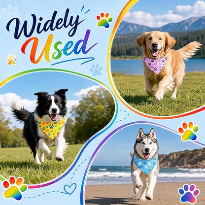 50 Pcs Paw Prints Dog Bandanas Bulk Bone Bandanas - Image 6