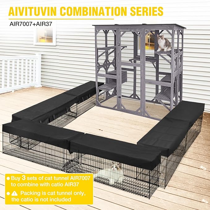 Aivituvin Cat Tunnel with Extendable Design 90.6" L, Metal Wire Outdoor Cat - Image 2