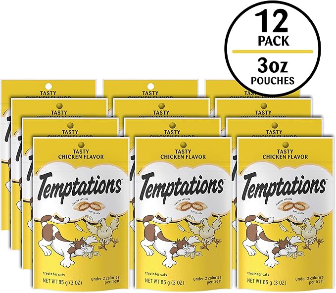 Temptations Cat Treats Classic Crunchy and Soft Cat Treats, Tasty Chicken Flavor - Image 2
