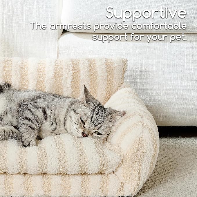 Hollypet Cat Bed Fluffy Plush Multifunctional Double-Layer Machine Washable - Image 4