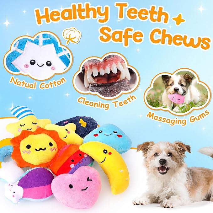 Irresistible Weather-Themed 20-Pack Squeaky Dog Toys Set - Image 4