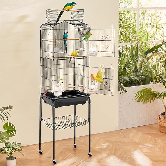 VEVOR 64-inch Open Top Large Parrot Bird Cage - Image 8