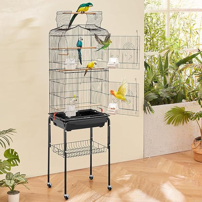 VEVOR 64-inch Open Top Large Parrot Bird Cage - Image 8