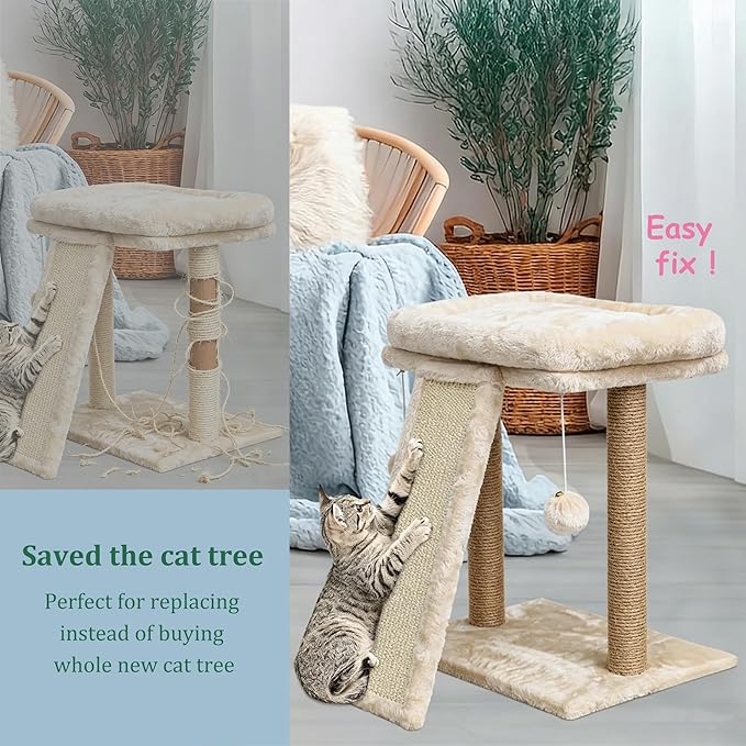 Cat Scratching Post Replacement Pole, Natural Sisal Cat Tree Replacement Parts - Image 4