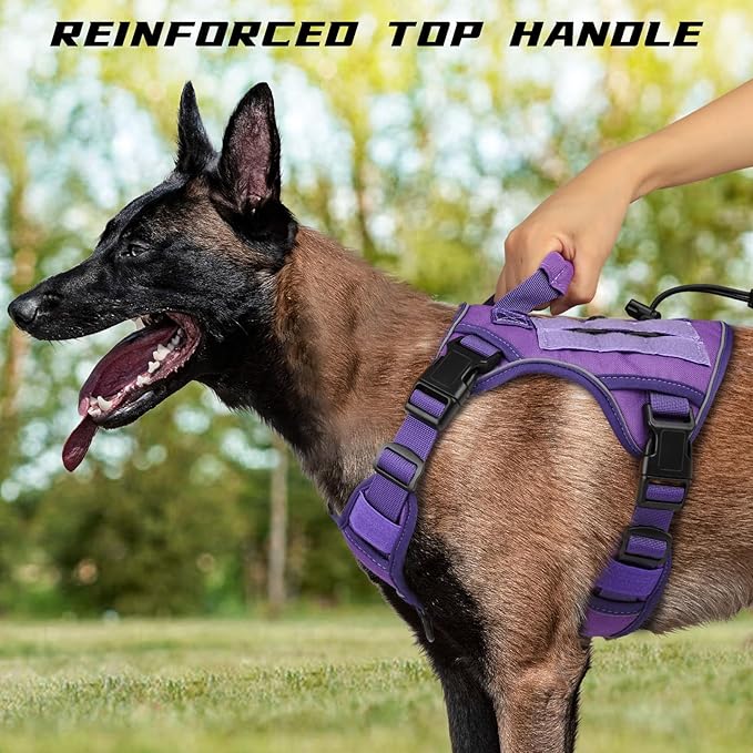 WINGOIN Purple Tactical Dog Harness - Image 4