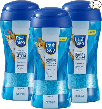 Fresh Step Cat Litter Crystals Deodorizer, Non Toxic Odor Neutralizing Crystals by FreshStep