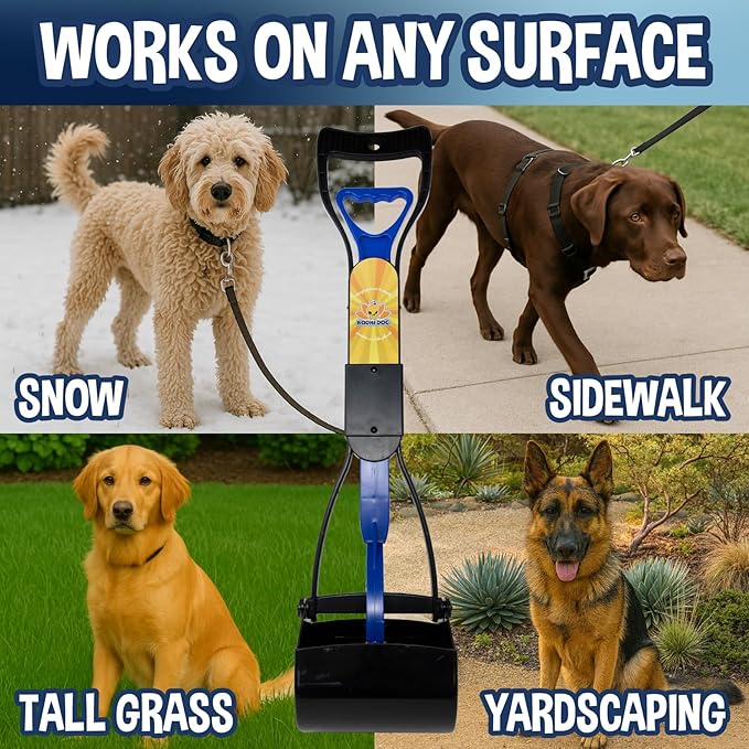 Bodhi Dog Complete Poo Pack- 24" Pooper Scooper, Poop Bags, & Waste Bag Holder - Image 3