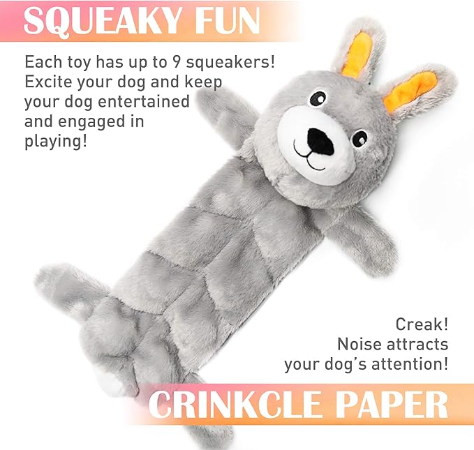 Nocciola 5 PCS Less Stuffing Dog Squeaky Toys - Image 5