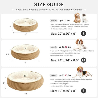 Love's cabin Round Donut Cat and Dog Cushion Bed, 24in Pet Bed - Image 4