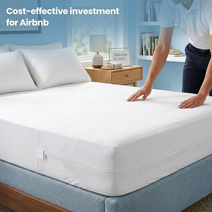 Utopia Bedding Mattress Protector Zippered Twin Size, 100% Waterproof Bed Bug - Image 5