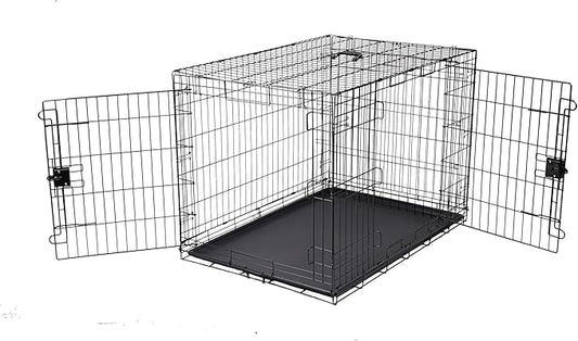 Amazon Basics Portable, Collapsible Metal Wire Dog Crate by AmazonBasics