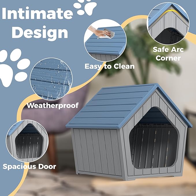 Dog House Outdoor for Puppy, Durable Small Dog House Indoor, Waterproof and - Image 5