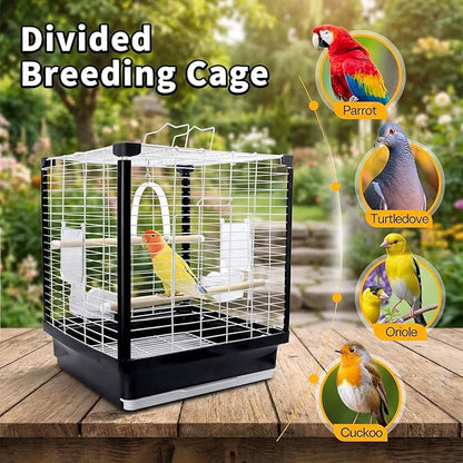 17.5 Inch Small Bird Cage & Travel Carrier – Portable Parrot Cage - Image 5