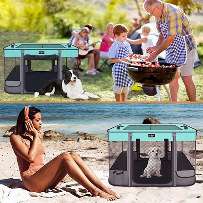 Paw Ballet Foldable Pet Kitten Playpen, Waterproof Portable Dog Cat Playpen - Image 7