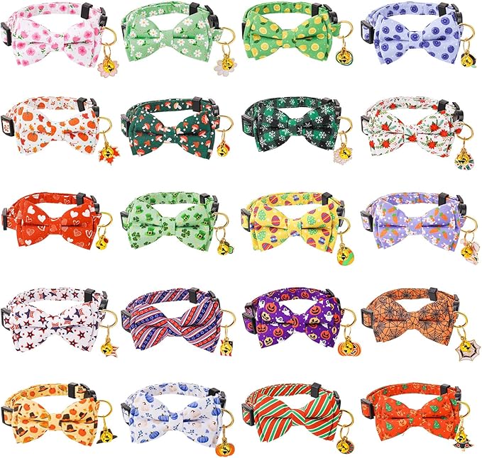 20 Pcs Holiday Cat Collars 4th of July Cat Collars by Angirlish