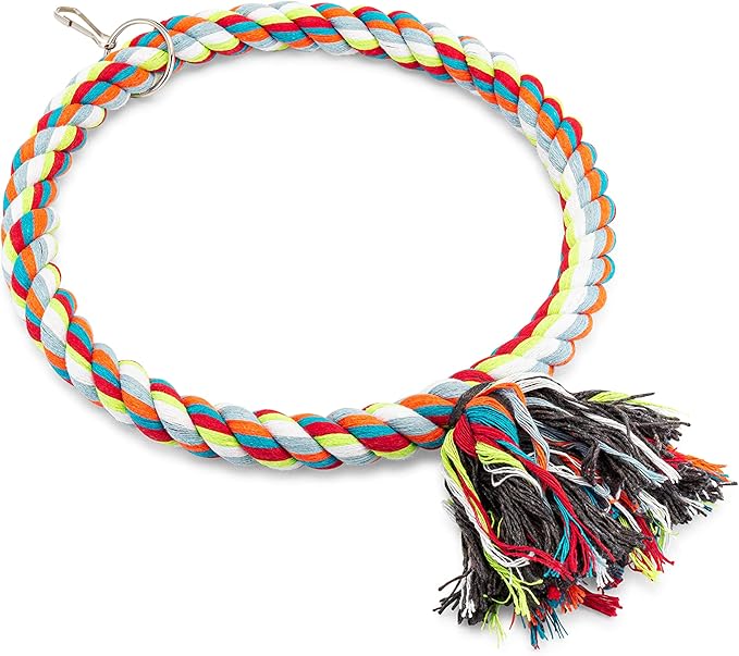 Spoiled Pet® Large Circle Cotton Bird Rope Swing Perch - Image 3