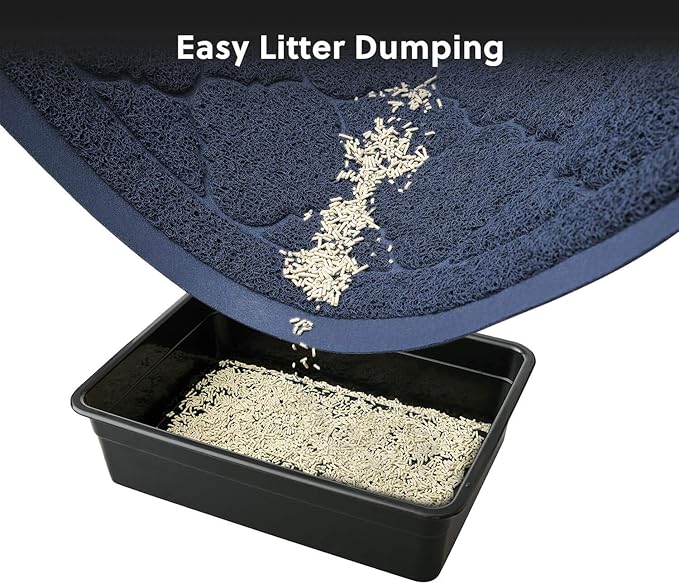 WePet Cat Litter Box Mat, Kitty Premium PVC Pad, Durable Trapping Rug, - Image 7