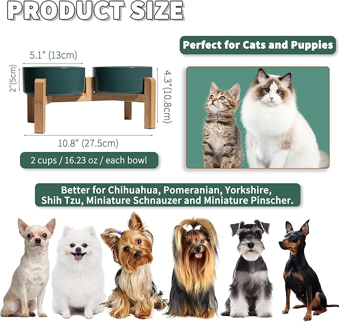 Elevated Ceramic Dog Bowl Set - Image 2