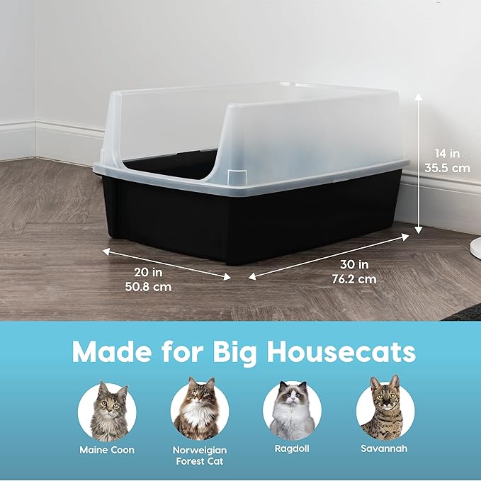 IRIS USA Cat Litter Box XX-Large Open Top - Image 2