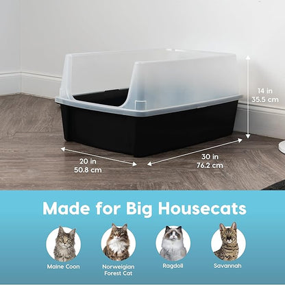 IRIS USA Cat Litter Box XX-Large Open Top - Image 2